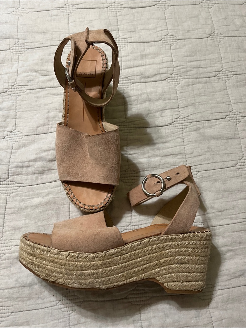 Dolce Vita Taupe Wedge Sandal - Size 8.5
